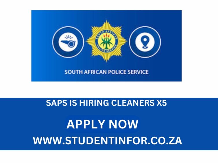 SAPS IS HIRING CLEANERS X5